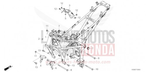 CARROSSERIE DE CHASSIS CBF125NAP de 2023